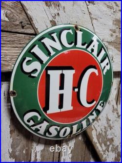 Vintage Sinclair Porcelain Sign Old Motor Oil Curved Gas Pump Plate Garage 12 Vintage Sinclair Porcelain Sign Old Motor Oil Curved Gas Pump Plate Garage 12