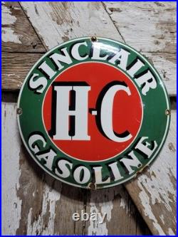 Vintage Sinclair Porcelain Sign Old Motor Oil Curved Gas Pump Plate Garage 12 Vintage Sinclair Porcelain Sign Old Motor Oil Curved Gas Pump Plate Garage 12