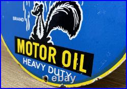 Vintage Skunk Oil Porcelain Sign Heavy Duty Dealership Gas Station Motor Oil