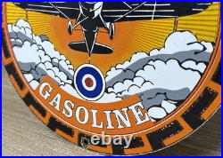 Vintage Smith-o-lene Porcelain Sign Gas Station Pump Plate Motor Oil Service