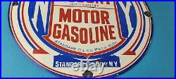 Vintage Socony Gasoline Sign Motor Oil Porcelain Gas Pump Station Sign Vintage Socony Gasoline Sign Motor Oil Porcelain Gas Pump Station Sign