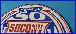 Vintage Socony Gasoline Sign Motor Oil Porcelain Gas Pump Station Sign Vintage Socony Gasoline Sign Motor Oil Porcelain Gas Pump Station Sign