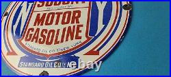 Vintage Socony Gasoline Sign Motor Oil Porcelain Gas Pump Station Sign Vintage Socony Gasoline Sign Motor Oil Porcelain Gas Pump Station Sign