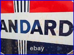Vintage Standard Oil Gas Porcelain Sign American Torch Motor Service Advertising