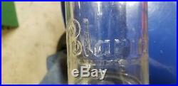 Vintage Standard Oil of Indiana 8 Glass Motor Oil Bottle w Spout Set Gas Sign
