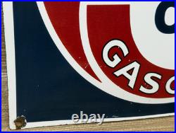 Vintage Standard Polarine Porcelain Sign Gas Station Motor Oil Gasoline Convex