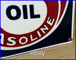 Vintage Standard Polarine Porcelain Sign Gas Station Motor Oil Gasoline Convex