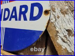 Vintage Standard Porcelain Sign Torch Motor Oil Gas Station Service Amoco 12 Vintage Standard Porcelain Sign Torch Motor Oil Gas Station Service Amoco 12