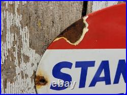 Vintage Standard Porcelain Sign Torch Motor Oil Gas Station Service Amoco 12 Vintage Standard Porcelain Sign Torch Motor Oil Gas Station Service Amoco 12