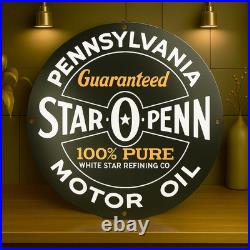 Vintage Star O Penn Motor Oil Heavy Metal Sign XL- 19.7 (50 cm) Vintage Star O Penn Motor Oil Heavy Metal Sign XL- 19.7 (50 cm)