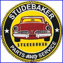 Vintage Studebaker Porcelain Service Sign Gas Station Pump Motor Oil Dealership