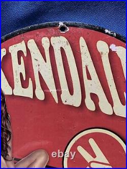 Vintage Style Kendall Motor Oil 12 Inch Porcelain Sign