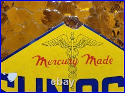 Vintage Sunoco Porcelain Sign Old Car Truck Motor Oil Gas Advertising Display