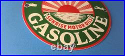 Vintage Sunset Gasoline Sign Gas Motor Oil Pump Plate Porcelain Sign Vintage Sunset Gasoline Sign Gas Motor Oil Pump Plate Porcelain Sign