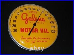 Vintage Super Galena Motor Oil Advertising Wall Thermometer Scarce Rare Sign