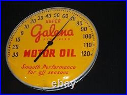 Vintage Super Galena Motor Oil Advertising Wall Thermometer Scarce Rare Sign