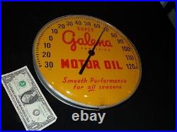 Vintage Super Galena Motor Oil Advertising Wall Thermometer Scarce Rare Sign