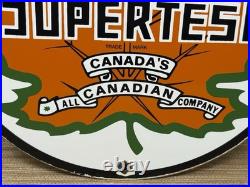 Vintage Supertest Gasoline Porcelain Sign Gas Station Pump Plate Motor Oil