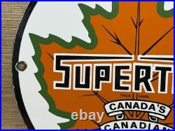 Vintage Supertest Gasoline Porcelain Sign Gas Station Pump Plate Motor Oil