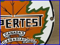 Vintage Supertest Gasoline Porcelain Sign Gas Station Pump Plate Motor Oil