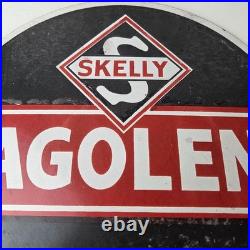 Vintage Tagolene Motor Oil Sign Gasoline Pump Porcelain Sign