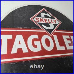 Vintage Tagolene Motor Oil Sign Gasoline Pump Porcelain Sign