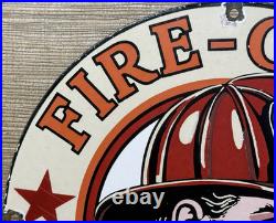 Vintage Texaco Fire Chief Gasoline Porcelain Sign Motor Oil Gas Station Pump