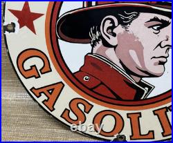 Vintage Texaco Fire Chief Gasoline Porcelain Sign Motor Oil Gas Station Pump
