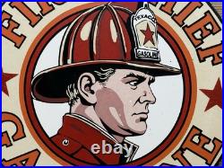 Vintage Texaco Fire Chief Gasoline Porcelain Sign Motor Oil Gas Station Pump