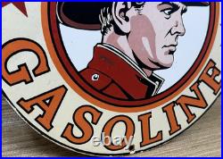 Vintage Texaco Fire Chief Gasoline Porcelain Sign Motor Oil Gas Station Pump