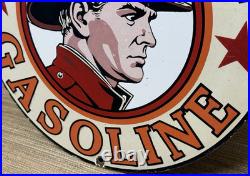 Vintage Texaco Fire Chief Gasoline Porcelain Sign Motor Oil Gas Station Pump