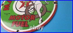 Vintage Texaco Gasoline Sign Betty Boop Gas Motor Oil Pump Porcelain Sign