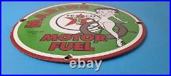 Vintage Texaco Gasoline Sign Betty Boop Gas Motor Oil Pump Porcelain Sign