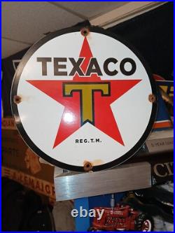 Vintage Texaco Gasoline Sign Gas Motor Oil Pump Station Porcelain Metal Sign Vintage Texaco Gasoline Sign Gas Motor Oil Pump Station Porcelain Metal Sign