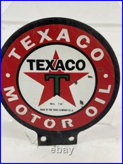 Vintage Texaco Lubester Sign Motor Oil Gas Station Service Pump Topper Texas USA