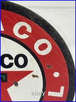 Vintage Texaco Lubester Sign Motor Oil Gas Station Service Pump Topper Texas USA