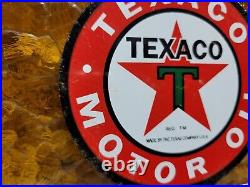 Vintage Texaco Lubester Sign Motor Oil Gas Station Service Pump Topper Texas USA