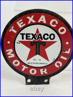 Vintage Texaco Lubester Sign Motor Oil Gas Station Service Pump Topper Texas USA