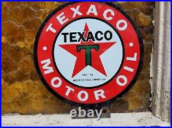 Vintage Texaco Lubester Sign Motor Oil Gas Station Service Pump Topper Texas USA