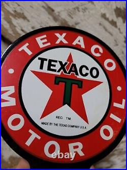 Vintage Texaco Lubester Sign Motor Oil Gas Station Service Pump Topper Texas USA