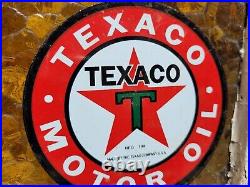 Vintage Texaco Lubester Sign Motor Oil Gas Station Service Pump Topper Texas USA