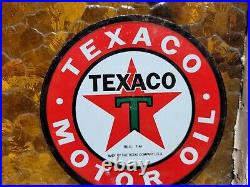 Vintage Texaco Lubester Sign Motor Oil Gas Station Service Pump Topper Texas USA