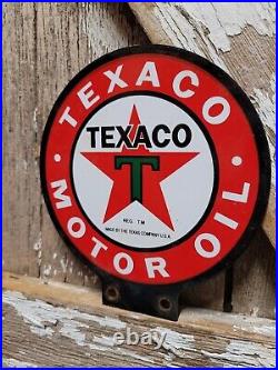 Vintage Texaco Lubester Sign Motor Oil Gas Station Service Pump Topper Texas USA
