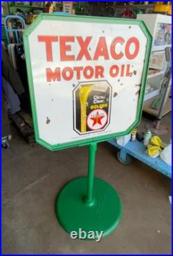 Vintage Texaco Motor Oil Lollipop sign Vintage Texaco Motor Oil Lollipop sign