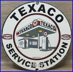 Vintage Texaco Motor Oil Porcelain Sign Texas Gasoline Gas Station Pump Plate
