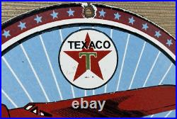 Vintage Texaco Motor Oil Porcelain Sign Texas Gasoline Gas Station Pump Plate Vintage Texaco Motor Oil Porcelain Sign Texas Gasoline Gas Station Pump Plate