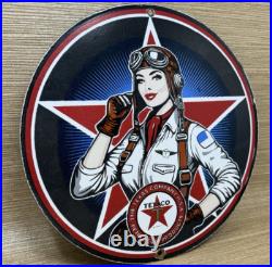 Vintage Texaco Motor Oil Porcelain Sign Texas Gasoline Gas Station Pump Plate Vintage Texaco Motor Oil Porcelain Sign Texas Gasoline Gas Station Pump Plate