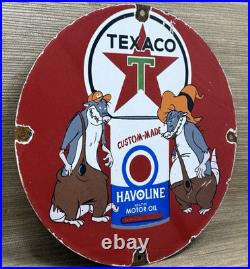 Vintage Texaco Motor Oil Porcelain Sign Texas Gasoline Gas Station Pump Plate Vintage Texaco Motor Oil Porcelain Sign Texas Gasoline Gas Station Pump Plate