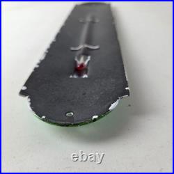 Vintage Texaco Motor Oil Sign Gas Pump Ad Sign on Porcelain Thermometer