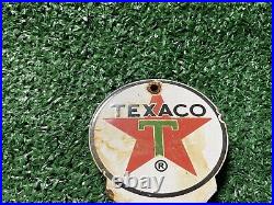 Vintage Texaco Porcelain Sign Gas Station Ladies Restroom Key Fob Motor Oil